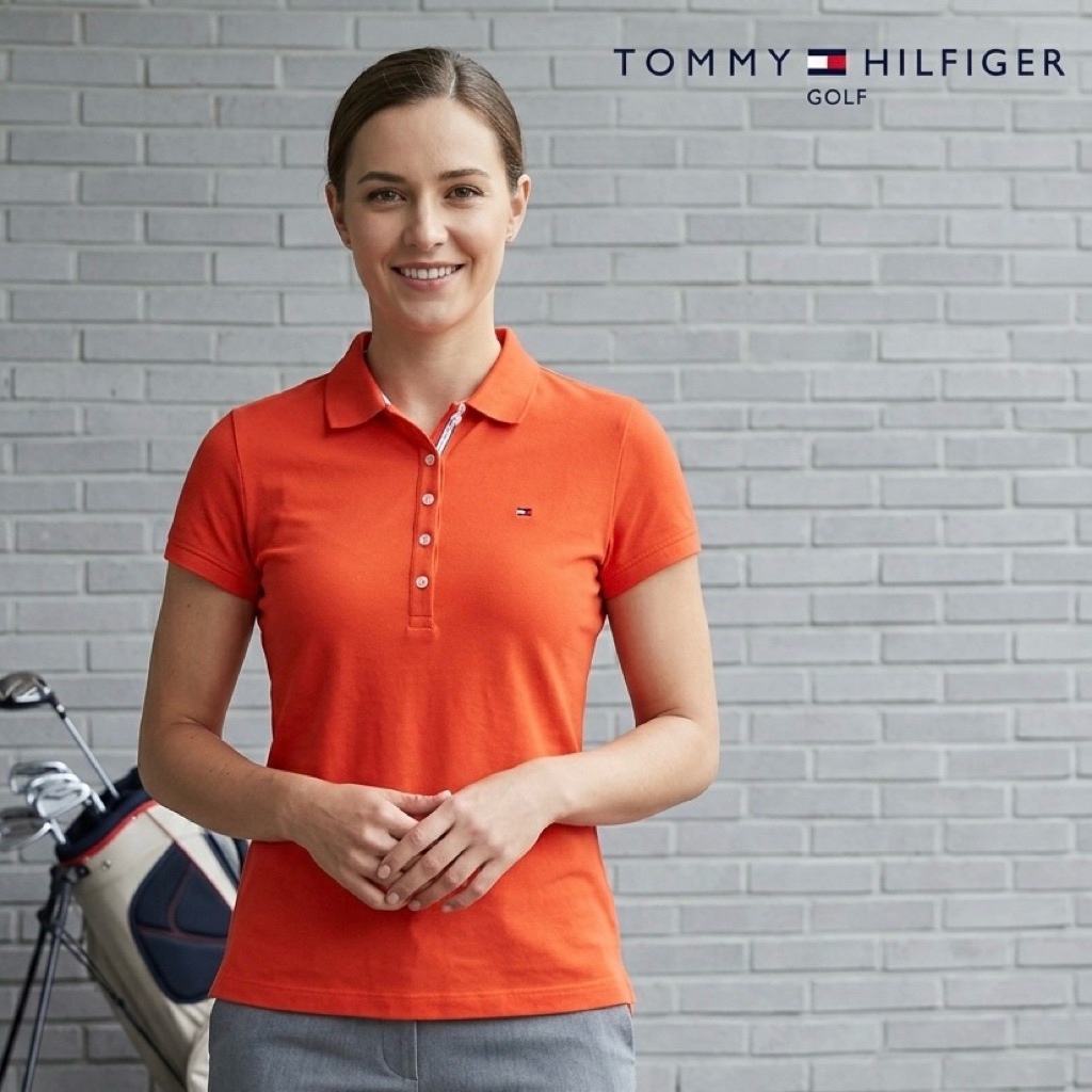 Kaos Polo Wanita T0M#Y H1LF1G3R Red  85 Shirt Original Second Prelove