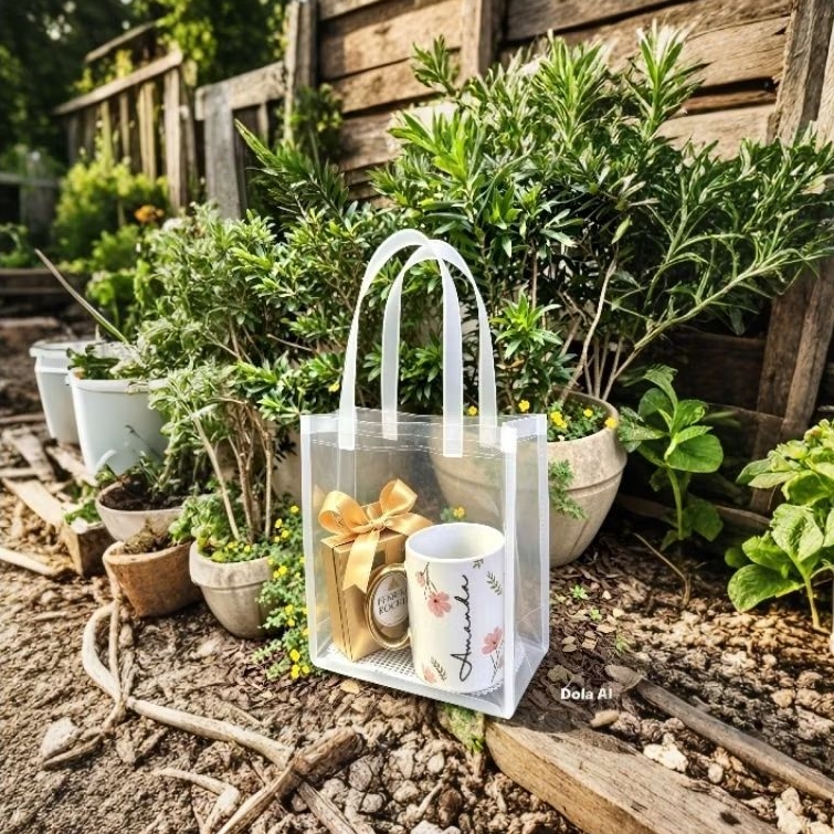 Tas souvenir premium/Tas kado transparan elegan