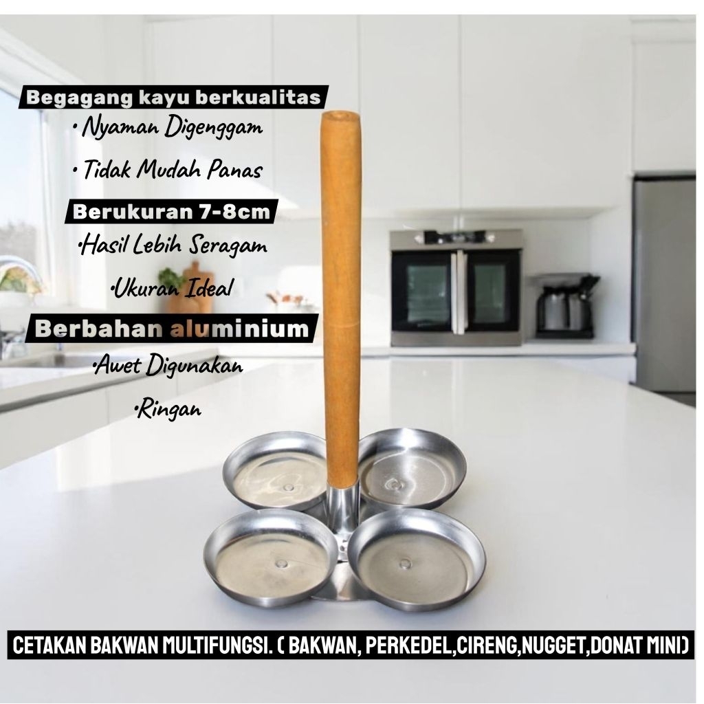 Cetakan Bakwan isi 3,4&5 Serbaguna Aluminium | Cetakan Perkedel, Nugget, Telur Dadar Mini & Donat Mi