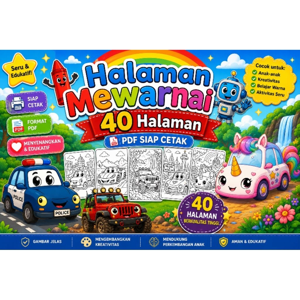 Halaman Mewarnai 40 Halaman