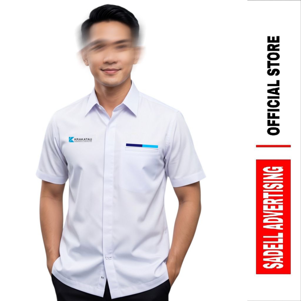 Kemeja KRAKATAU ENGINEERING CONTRUCTION Lengan Panjang / Pendek / Baju Kerja Krakatau Engineering Co