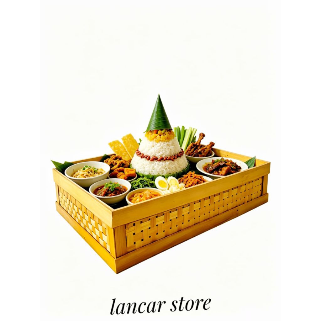 Box Bambu Kotak Nasi Tumpeng / Box Bambu Serbaguna Ukuran 50x70cm
