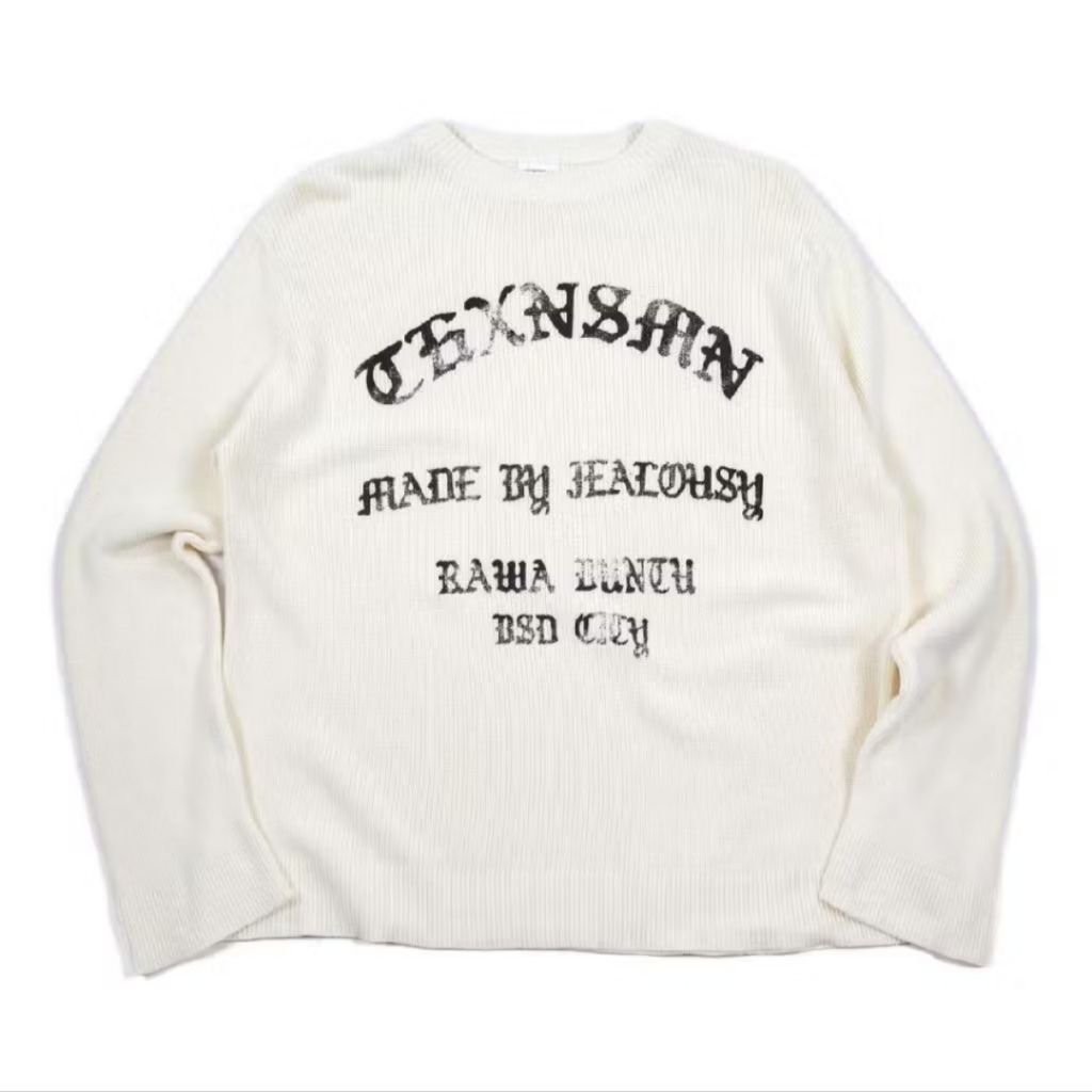 Sweater Levine Cream Distressed Thanksinsomnia sz L