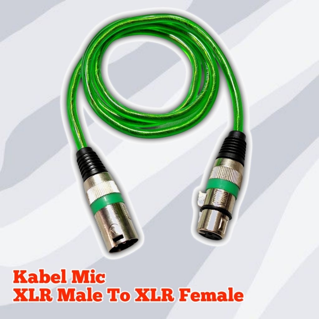 Kabel Mic Jek XLR Canon Male To Jek XLR Canon Female Panjang 1 Meter