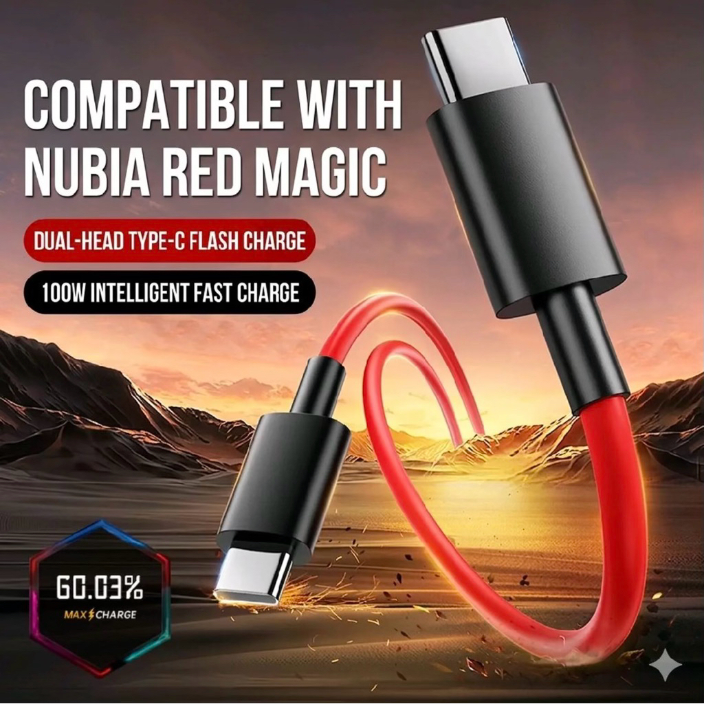 Cable Data USB-C To USB-C Nubia RedMagic Series“ Support 80W-165W 6.A PD Fast Charging Cable