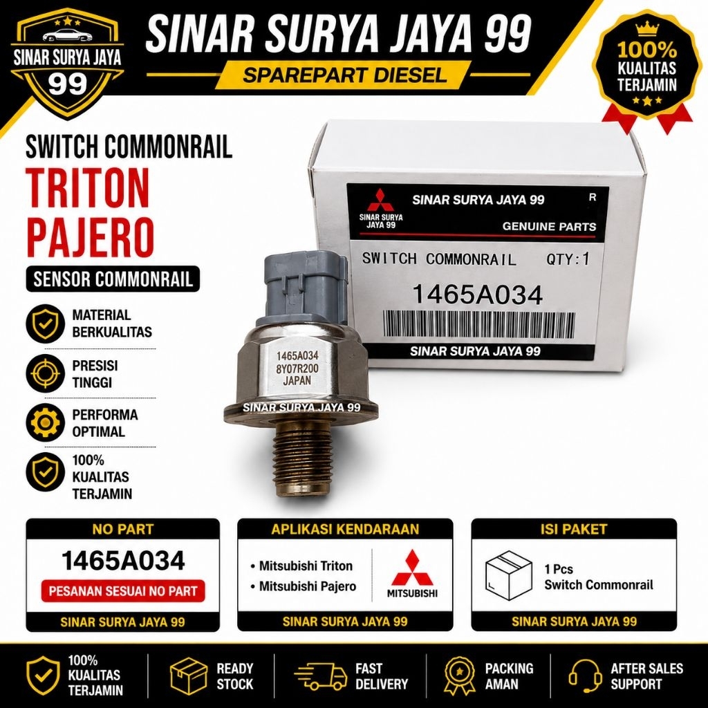 SWITCH COMMONRAIL TRITON PAJERO SENSOR COMMONRAIL TRITON NO PART 1465A034