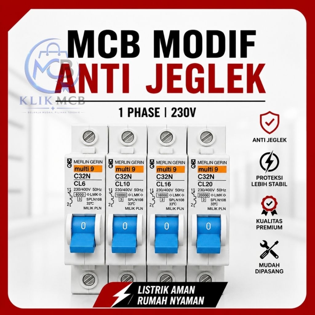 Mcb modif pln merlin gerin mcb modif anti jeglek siap kirim