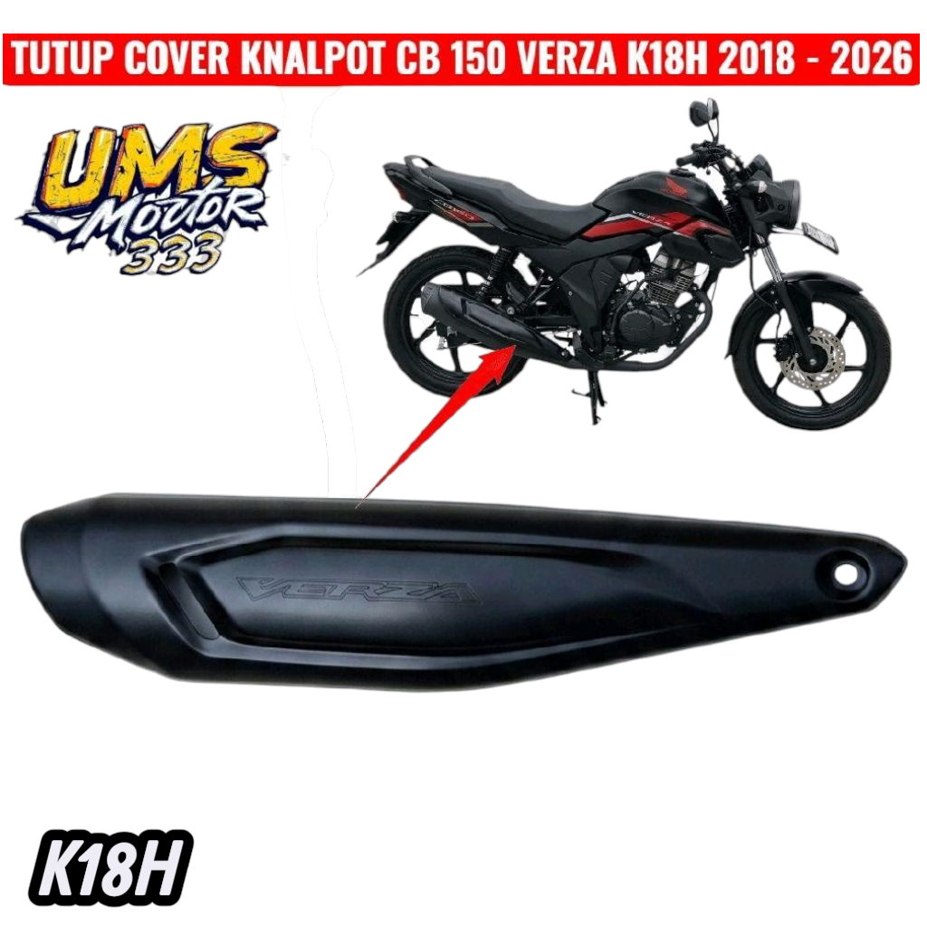 tutup cover knalpot cb verza 150 2018 - 2025 berkualitas 18311K18960
