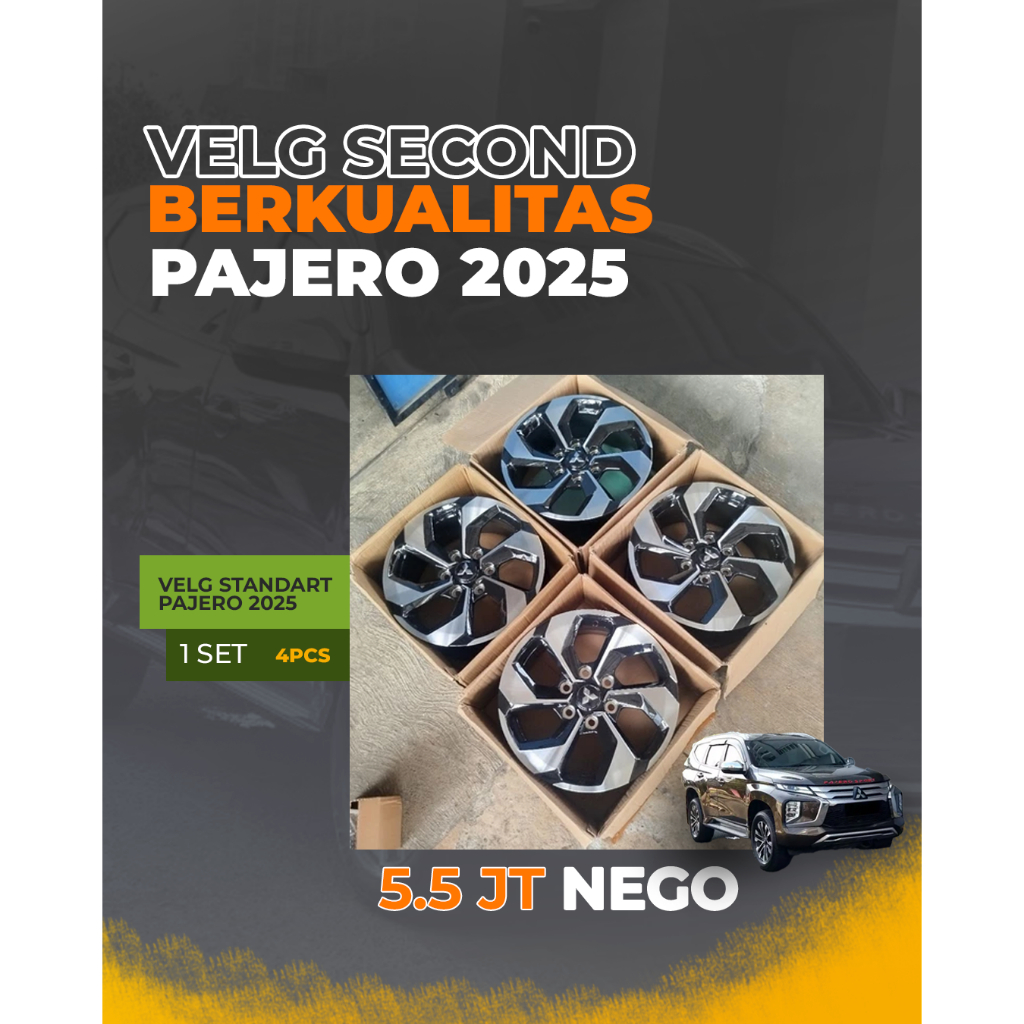 velg new pajero 2025 R18 original Second pemakaian pribadi