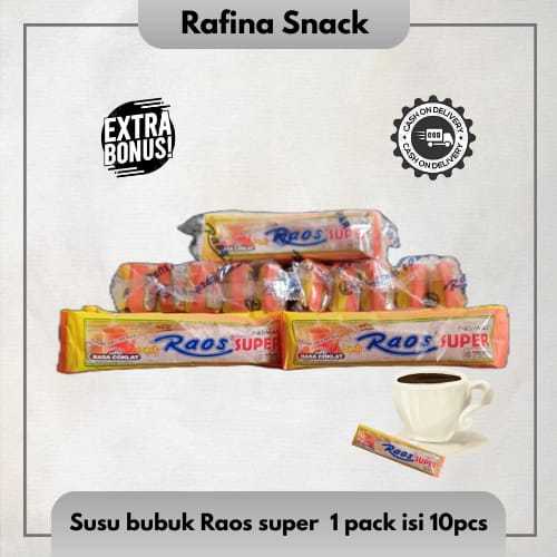 Susu Bubuk Raos//Minuman Susu Jadul Rasa Cokelat 1 Pack isi 10