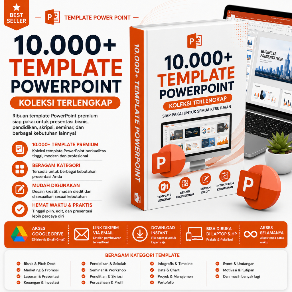 10.000+ Template PPT Profesional | Presentasi Bisnis, Seminar, Skripsi & Company Profile