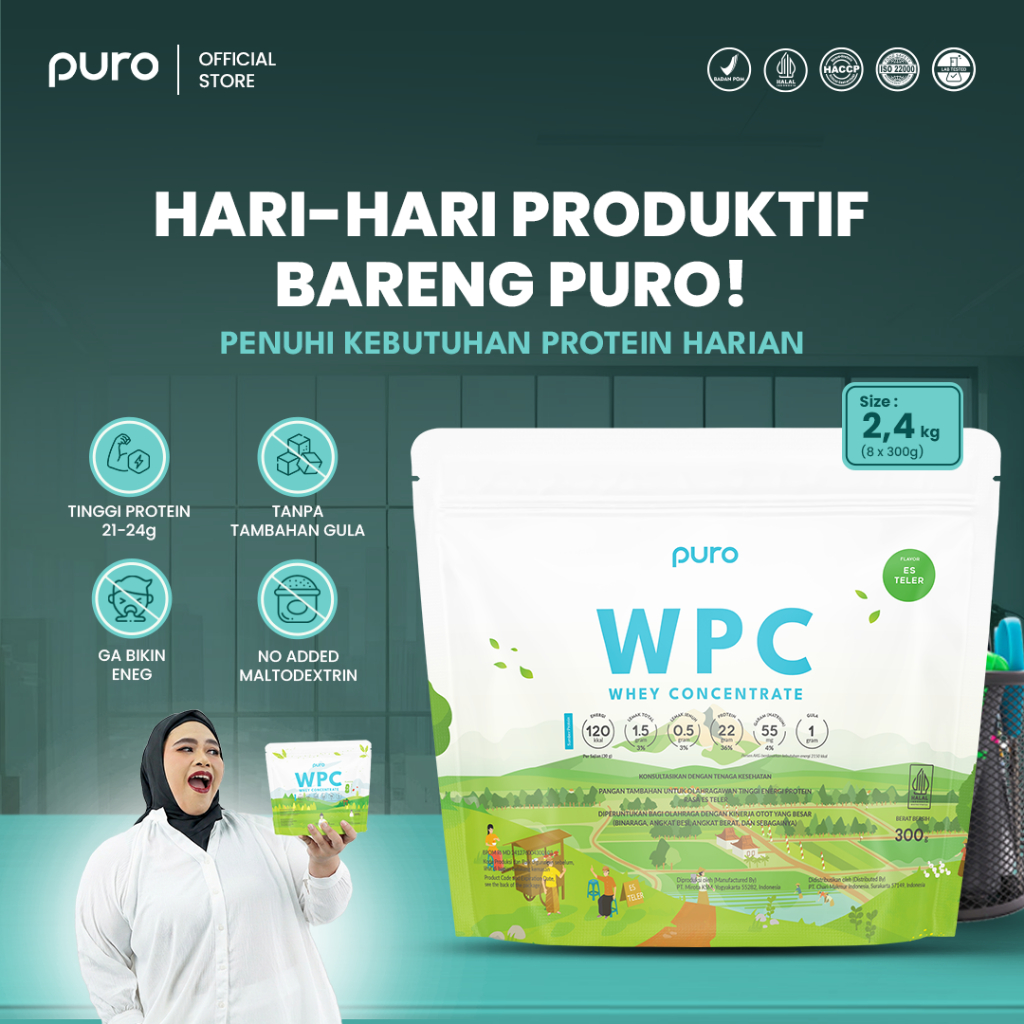 PURO WPC WPRO Whey Protein Concentrate 2.4kg