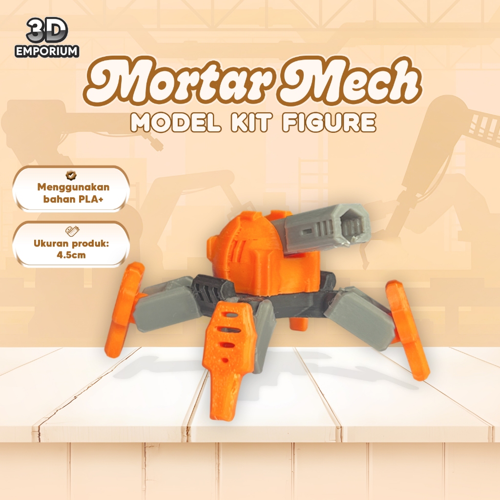 [3D Emporium] Figure Mortar Mech Mini Mainan –  Koleksi Anak & Dewasa