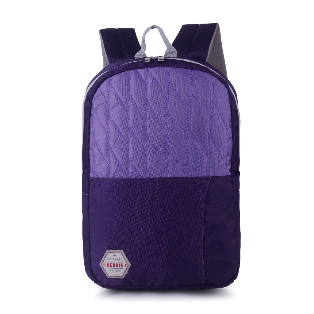 MICUPA - Abizar Backpack Ungu Muda Kombinasi Ungu Tua/Tas Ransel Anak Sekolah
