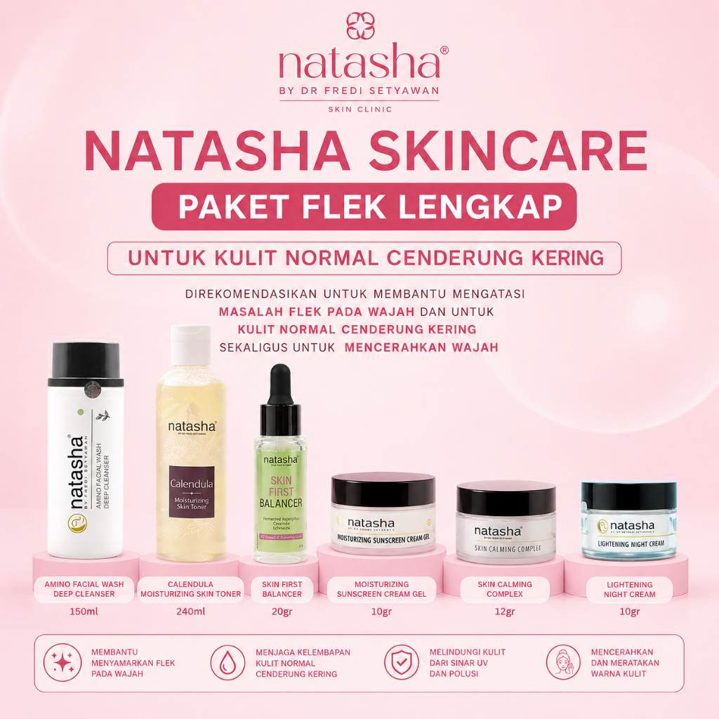 NATASHA SIKNCARE PAKET FLEK UNTUK KULIT NORMAL CENDERUNG KERING