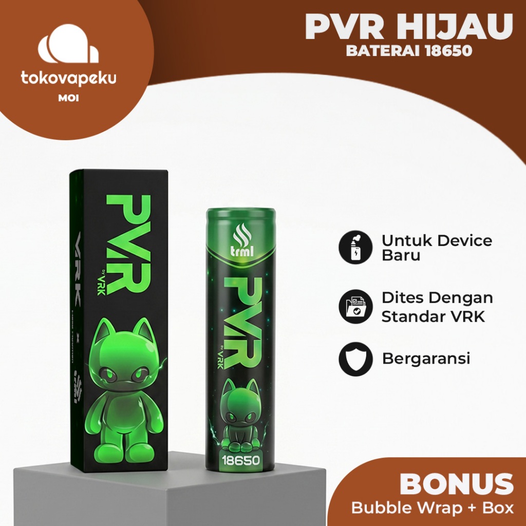 BATTERY PVR 2000MAH BATERAI 2000MAH PVR BATTERY 18650 50A by VRK X TRML