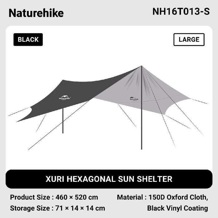 FLYSHEET TENDA CAMPING HEXAGON NATUREHIKE NH16T013-S /SIZE L
