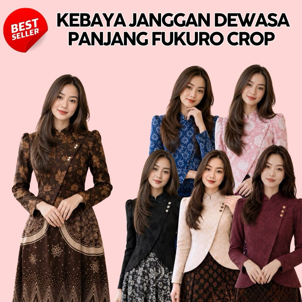 KEBAYA JANGGAN FUKURO CROP DEWASA KEBAYA WISUDA KEKINIAN MODERN PREMIUM