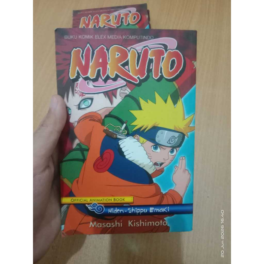 Komik Naruto Official Animation Book by Masashi Kishimoto - Hiden Shippu Emaki - Manga Jepang Cabuta