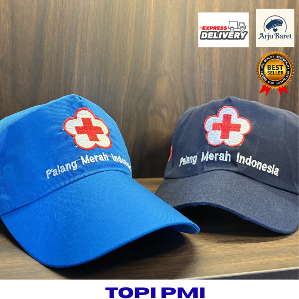 Topi PMI topi PMR biru dongker