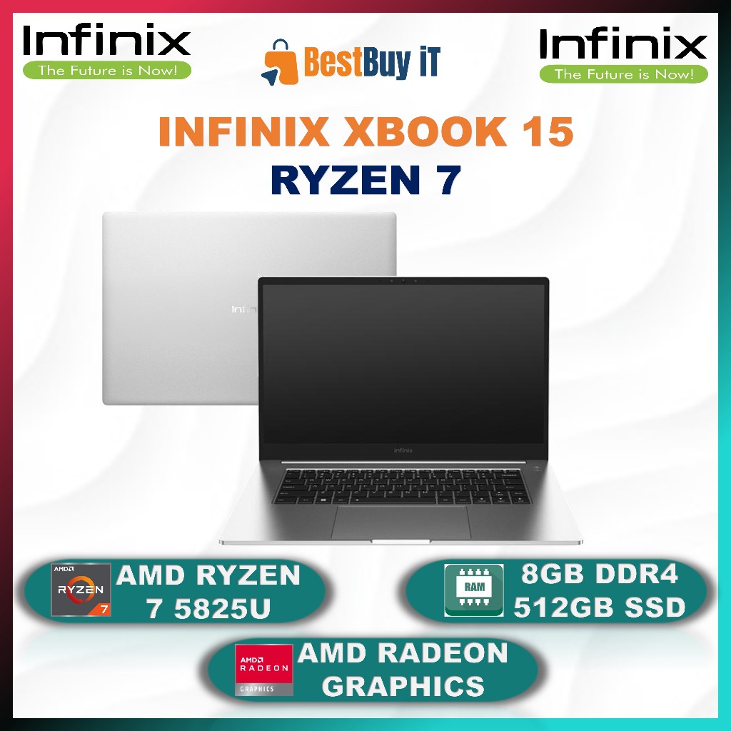 INFINIX XBOOK 15 Ryzen 7-5825U 8GB 512GB SSD 15.6" FHD WINDOWS 11