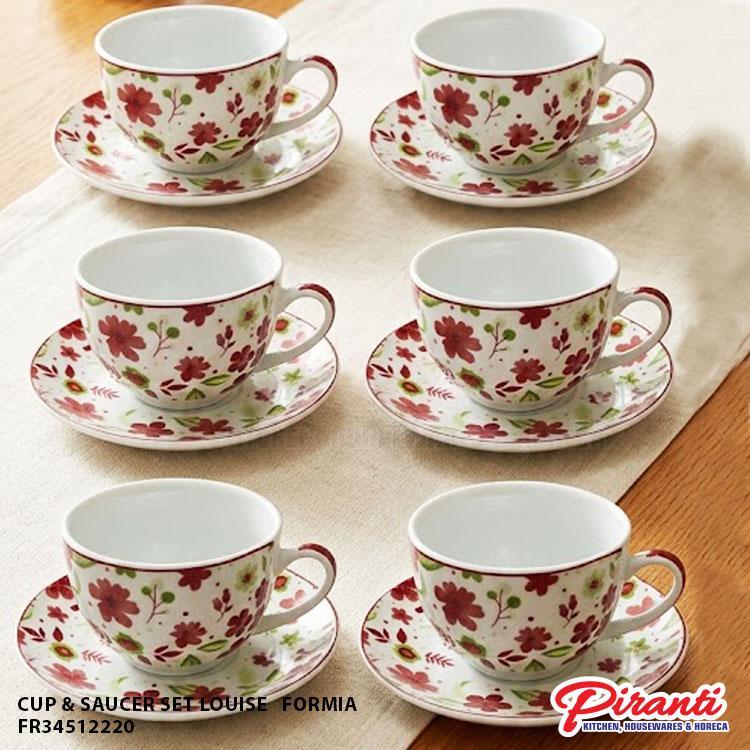 Cangkir Set/ Tea Set Ceramic - Cangkir Set Alat Minum Teh Motif FORMIA
