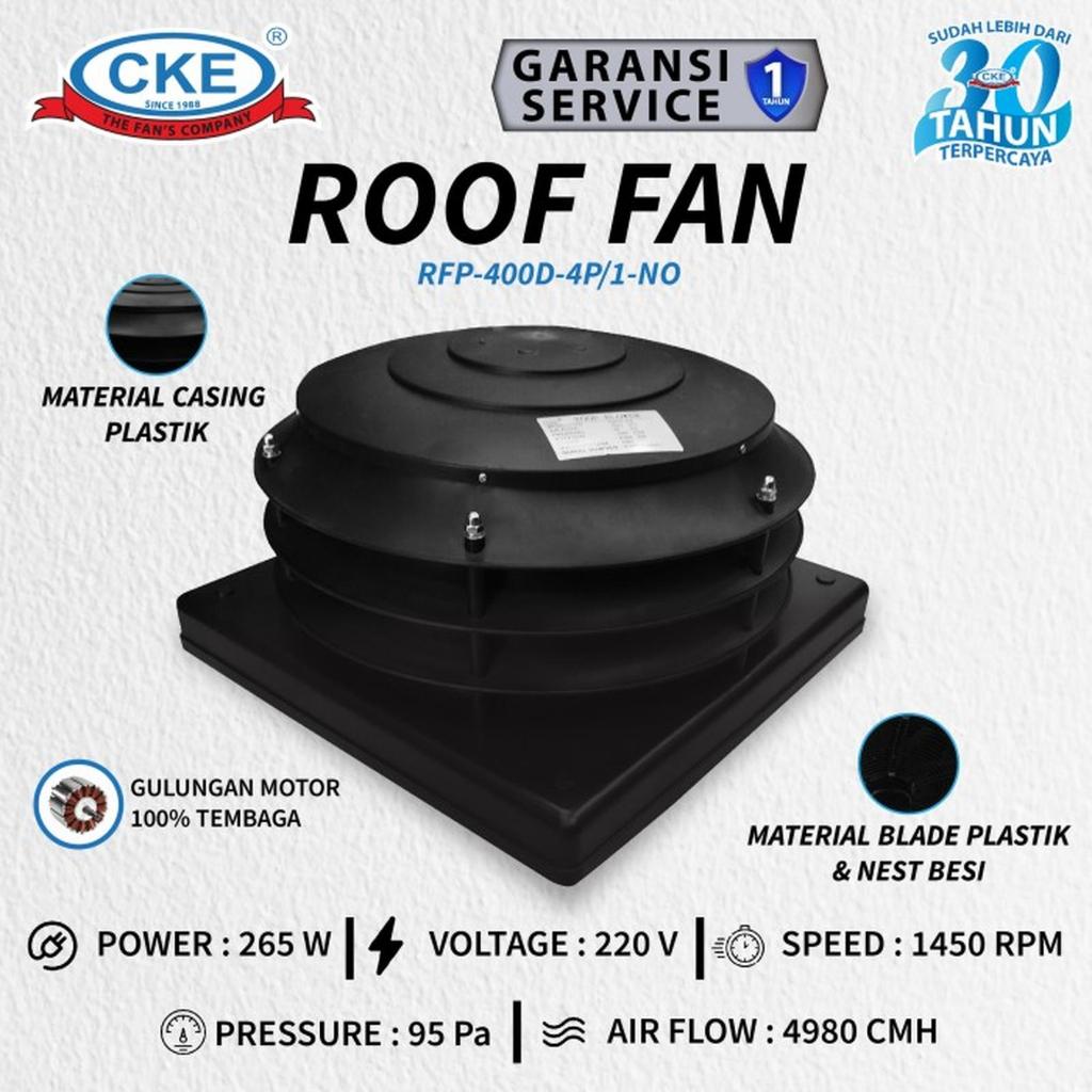 CKE Roof Exhaust Fan Plastic 16 Inch 220V Kipas Blower Exhaust Ventilasi Atap 16 Inch Plastik Ventil