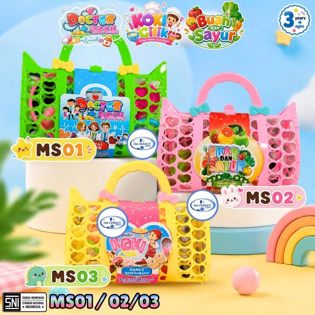GT Mainan Edukasi Keranjang Tas Kecil MS01/MS02/MS03