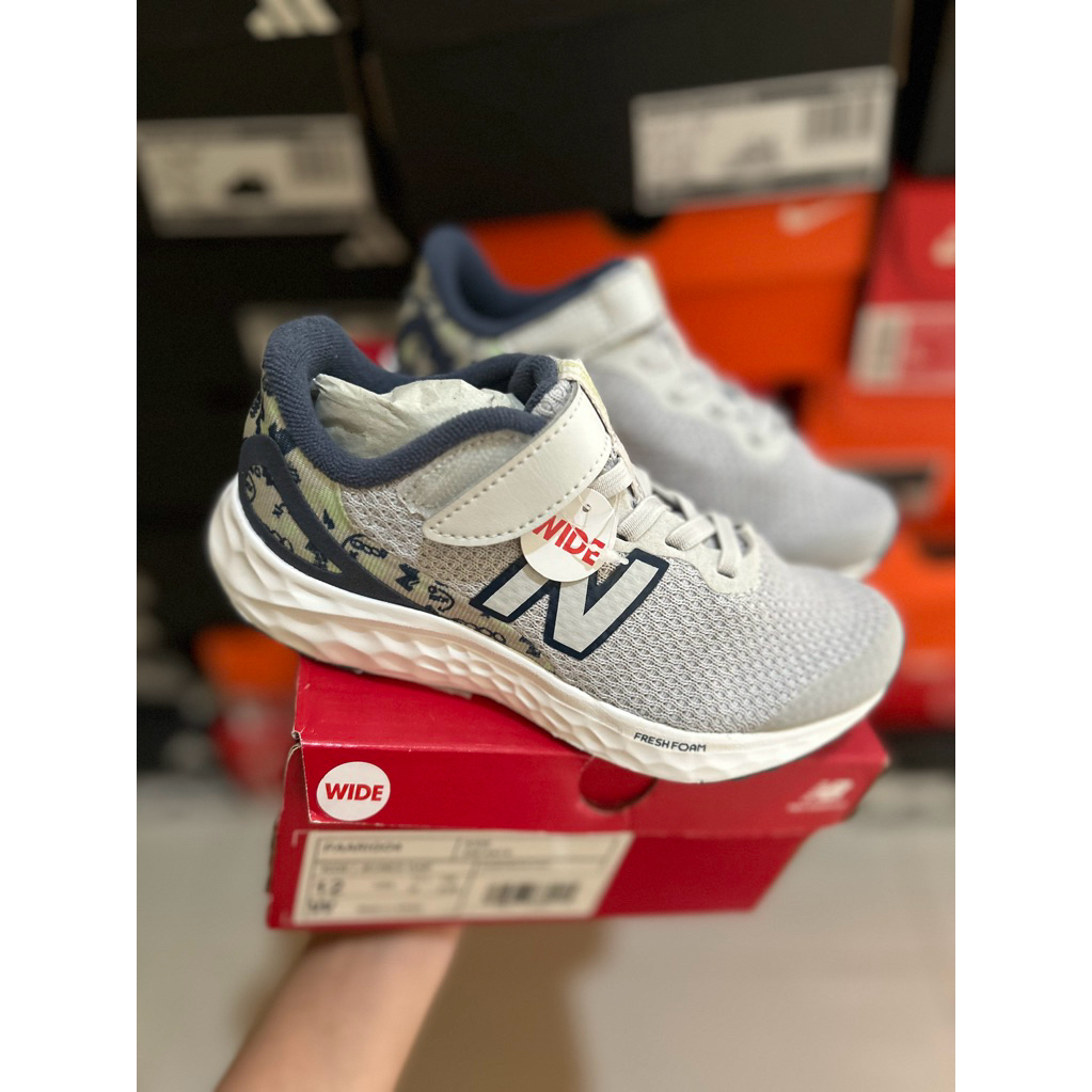 Sepatu running NB anak unisex navy/grey original