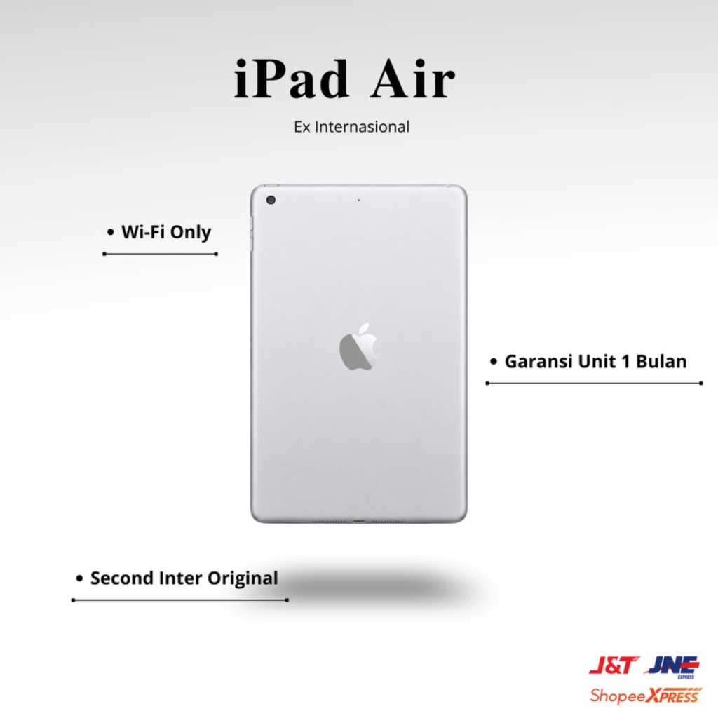 COD iPad Apple Air & Air 2 IPAD AIR WIFIONLY 16GB 32GB 64GB 128GB Second Original Inter Termurah BIs