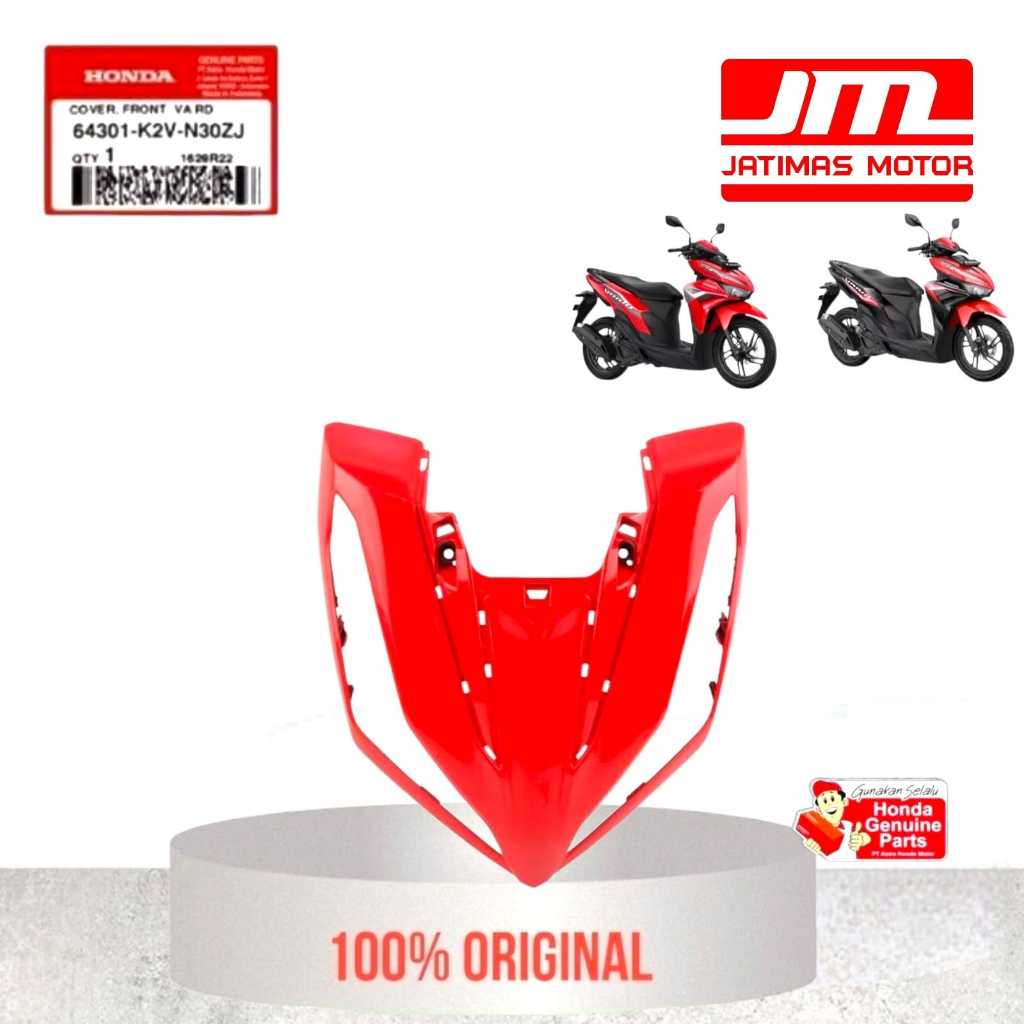 64301-K2V-N30ZJ Cover tameng lampu depan new vario 125 K2V merah glossy