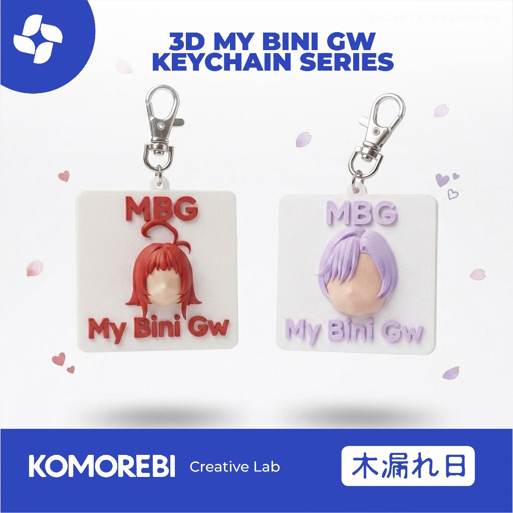 Gantungan Kunci Anime 100 Girlfriends Nano Eiai Kusuri Yakuzen My Bini Gw MBG Keychain 3D Aksesoris 