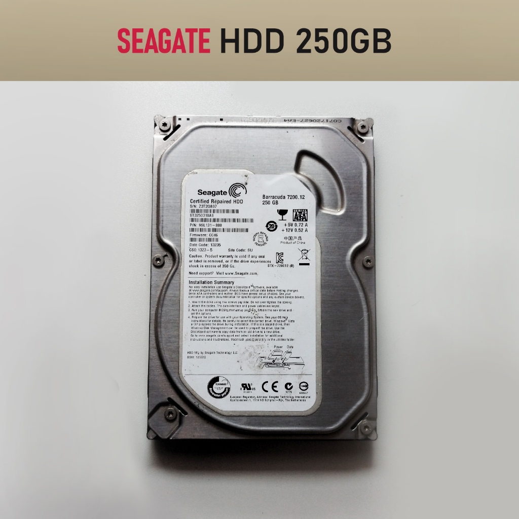 Hardisk Seagate 250GB bekas like new