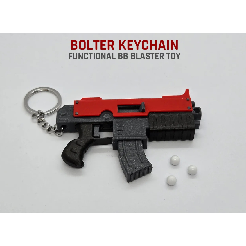 Gantungan Kunci Mini BB Gun 3D Print – Bonus 3 BB Bullet | Unik, Koleksi & Hadiah