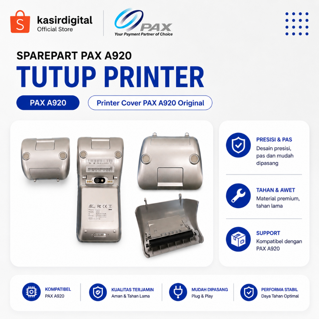 Printer Cover PAX A920 Tutup Printer PAX A920