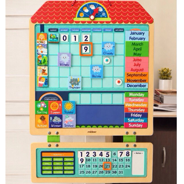 Mideer - Magnetic Schedule Board Anak Preloved mainan