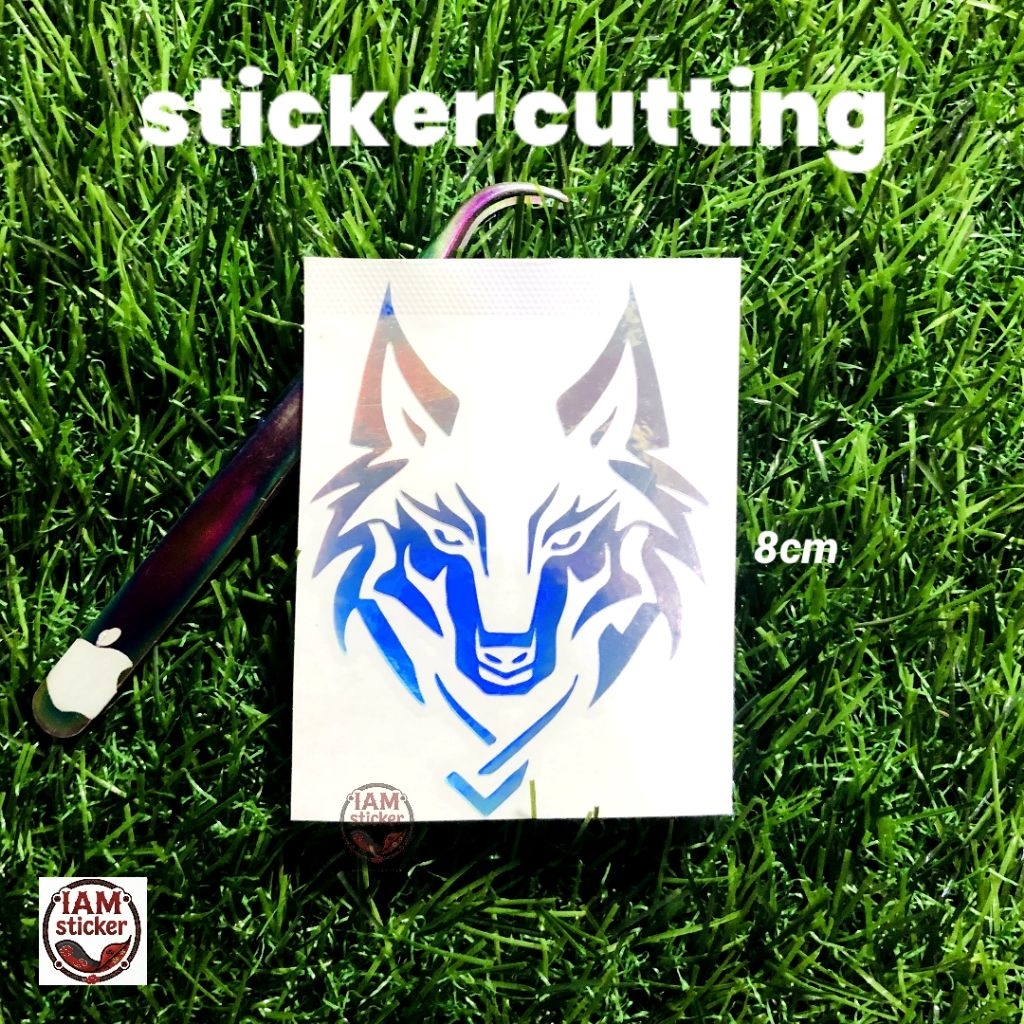 sticker serigala cutting anti air sticker motor/laptop/helm