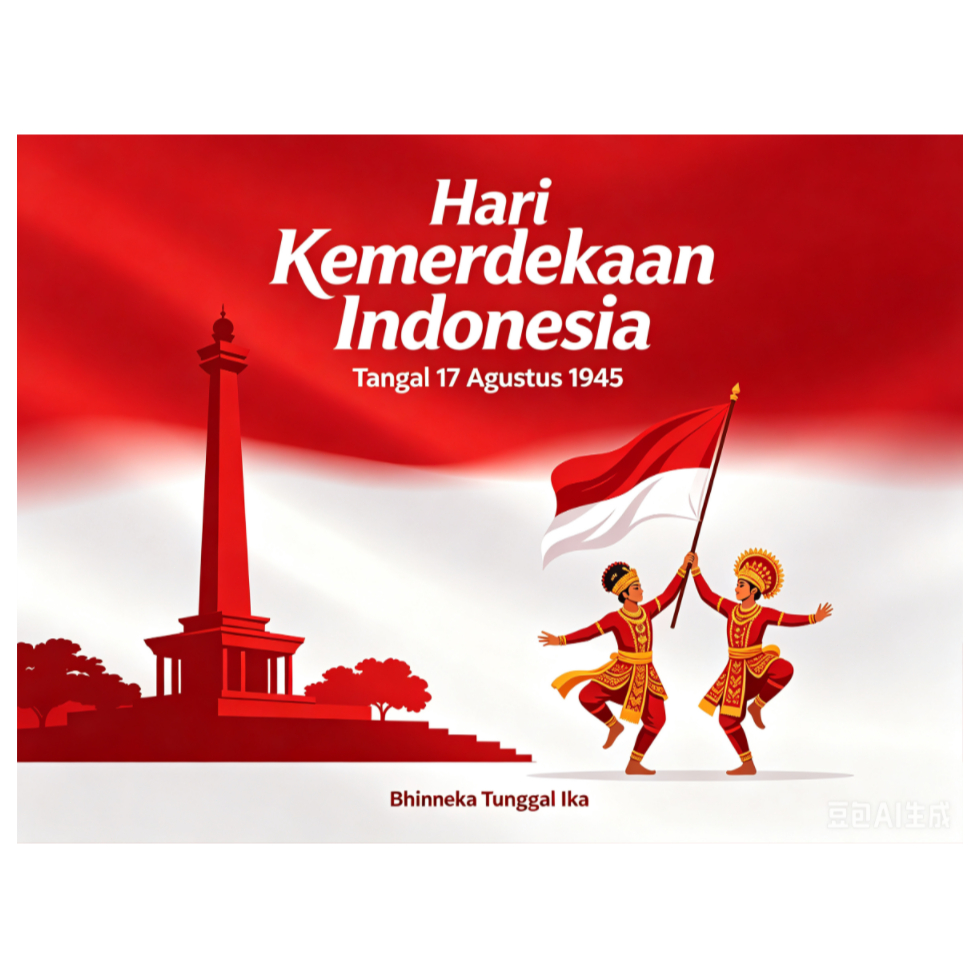 Banner Kemerdekaan 17an Bisa Custom Nama RT RW Sekolah Instansi Backdrop Dirgahayu RI Desain Modern 