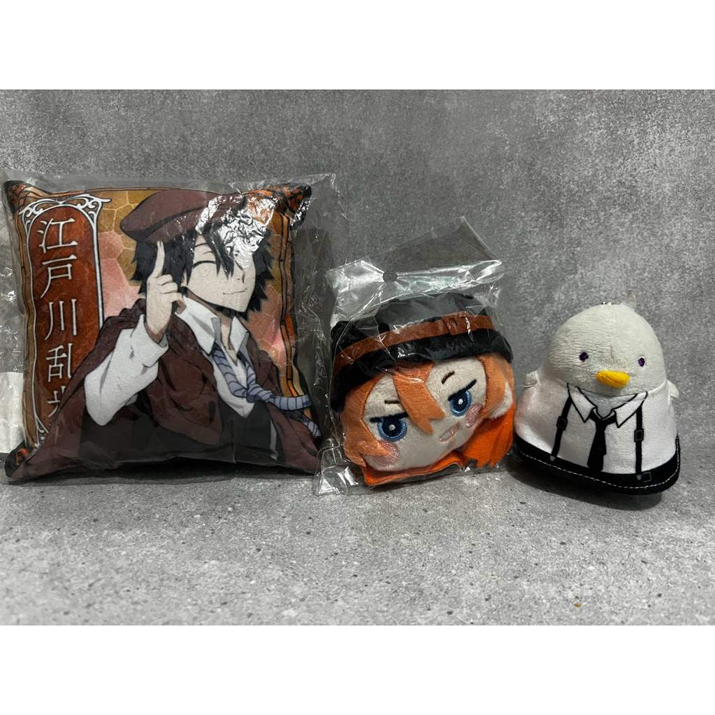 [BSD] READY STOCK PRICE OFFICIAL Boneka Plush Keychain Dazai Atsushi Ranpo Chuya Bungo Stray Dogsn