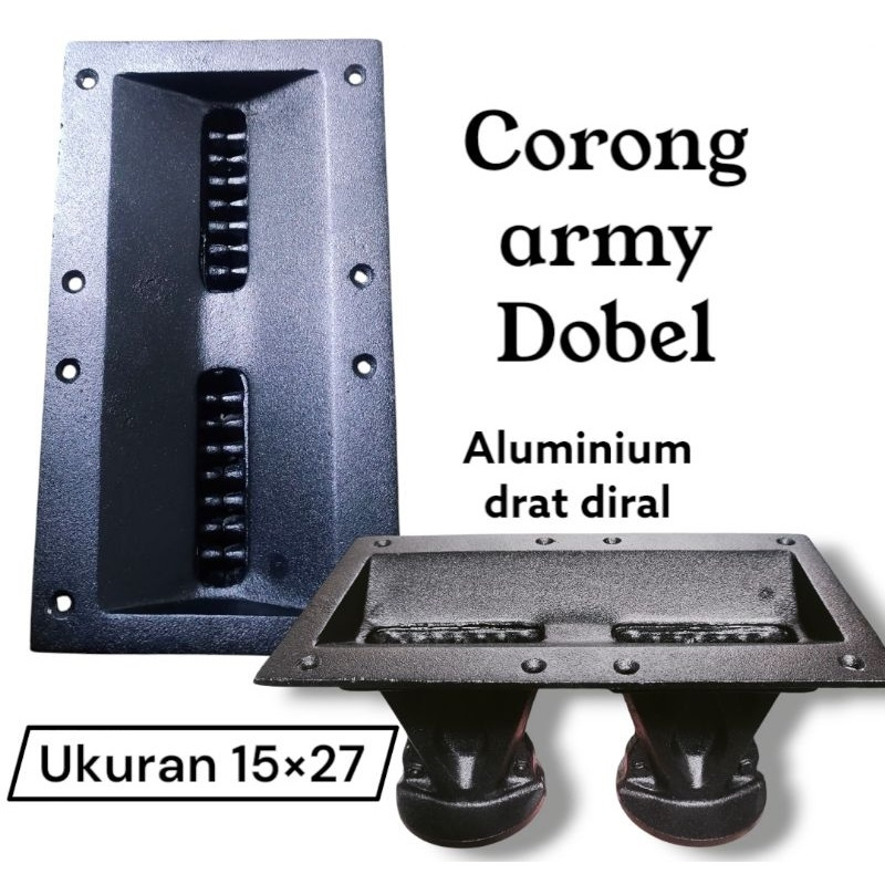Horn Corong Tweeter Army Double 15X27 Dobel Diral Aluminium Cor Drat 15 X 27 Corongan Tweter