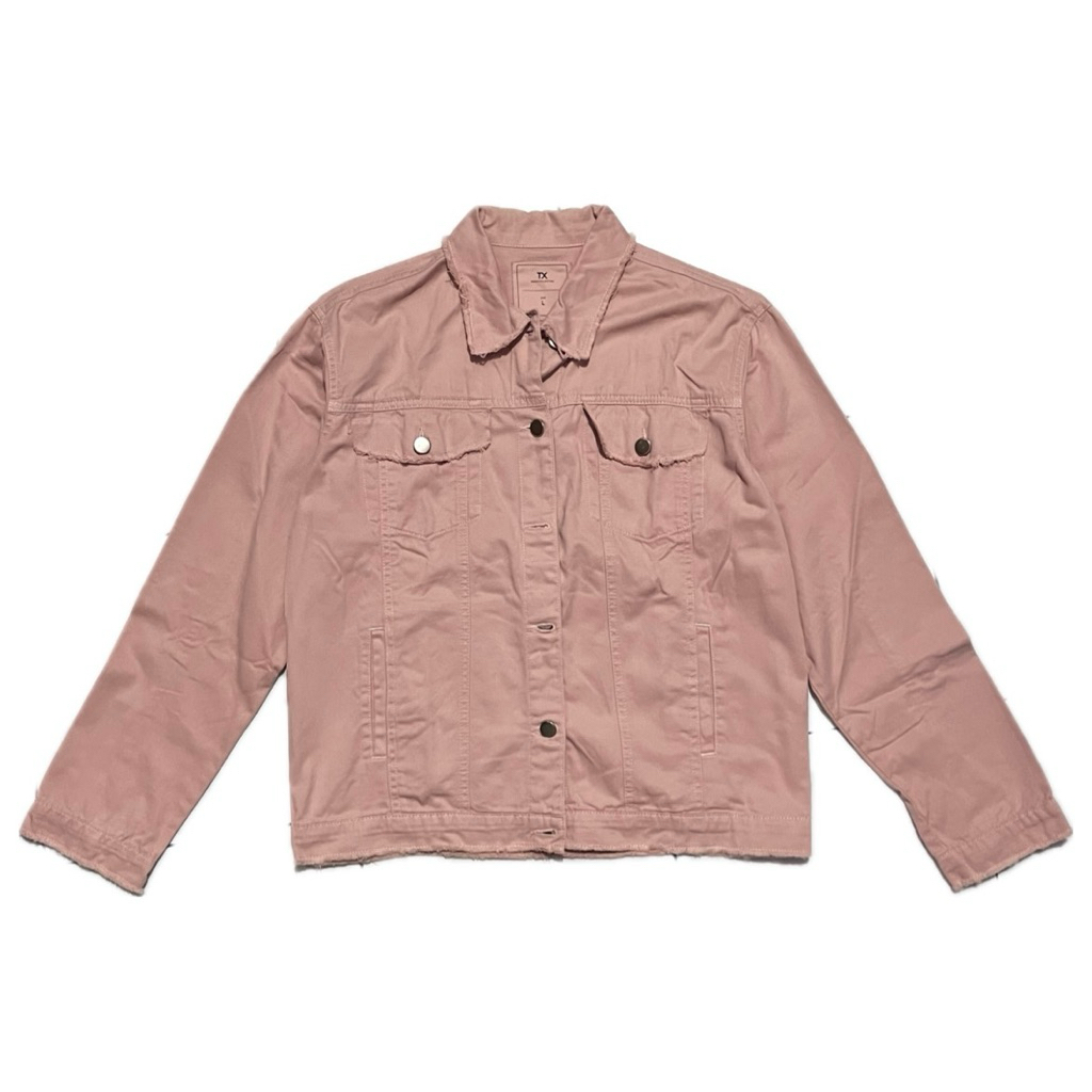 the executive (TX) – jaket denim katun pink