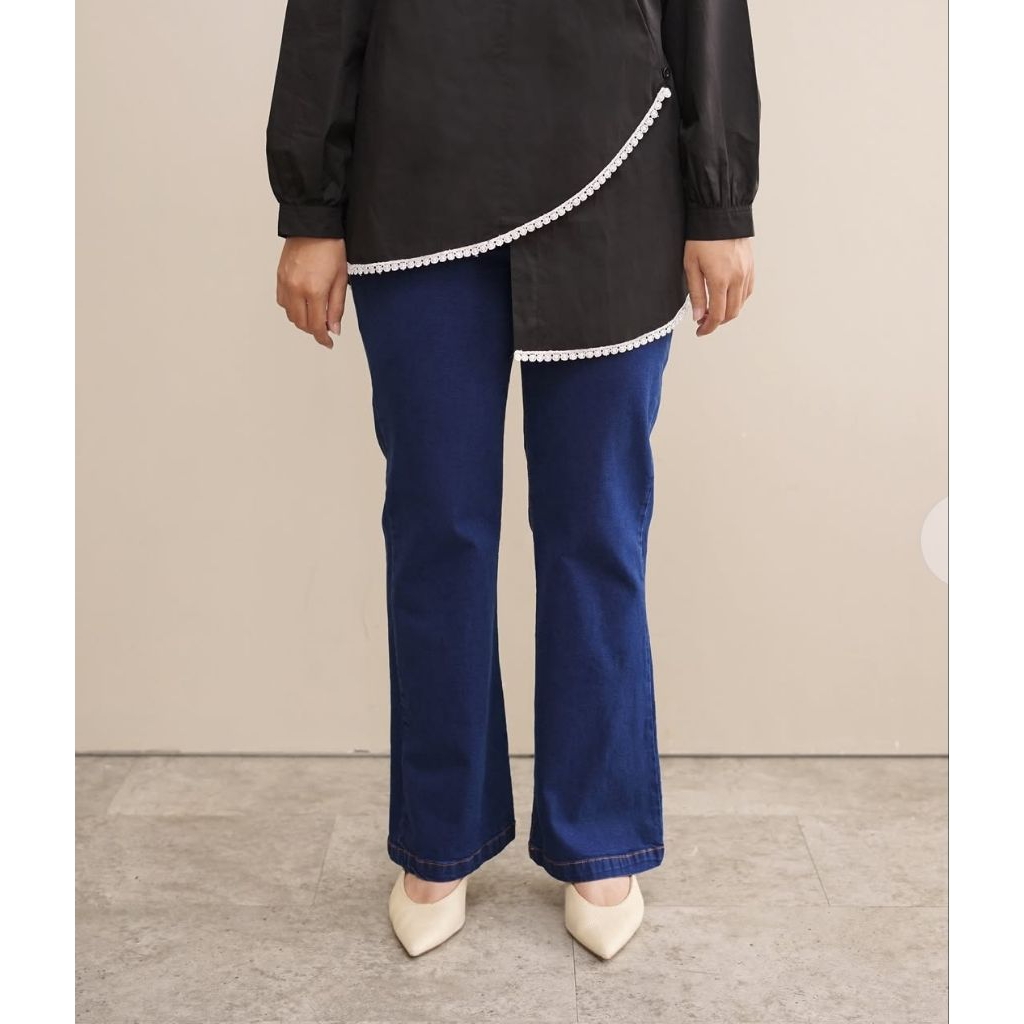 Mora Pants Twilight Blue Size SM REGULER by Ederra / Preloved Good Celana Panjang Wanita by Ederra I