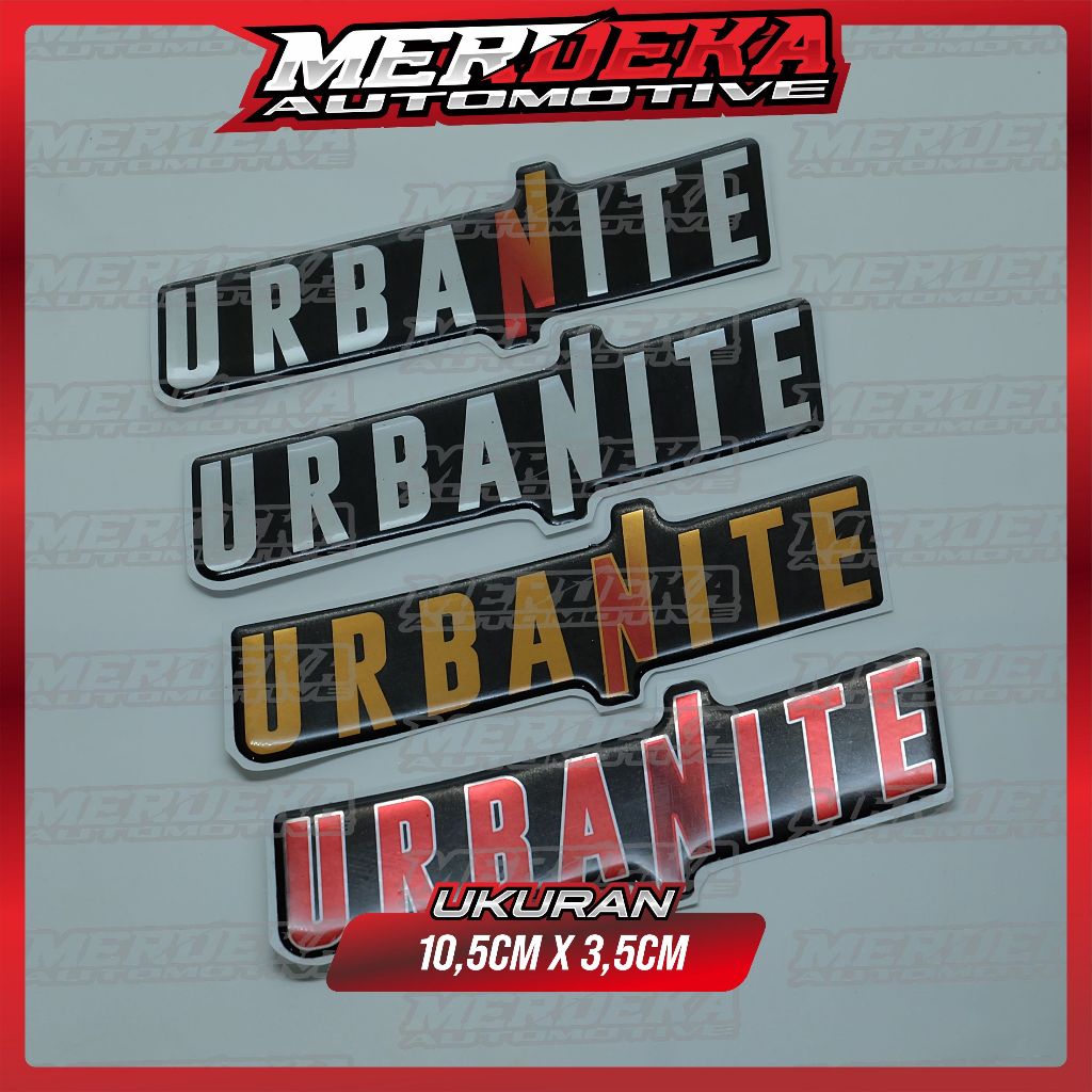 emblem timbul urbanite honda brio / emblem urbanite brio