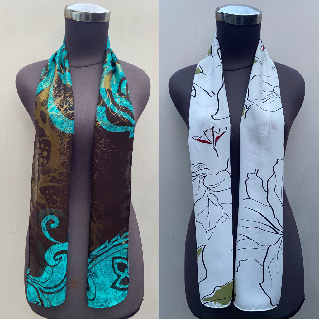 LAST STOCK SALE SYAL PANJANG BISA DIPITA MOTIF AKSESORIS LEHER BANDANA NECKSCARF WANITA PRIA CEWE AN