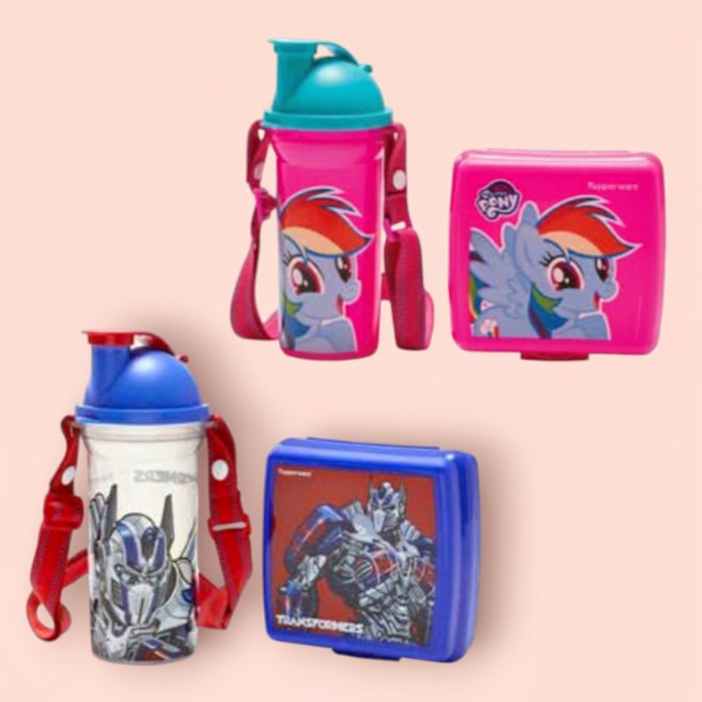 poni lunch set Tupperware botol kuda poni tumbler bekal