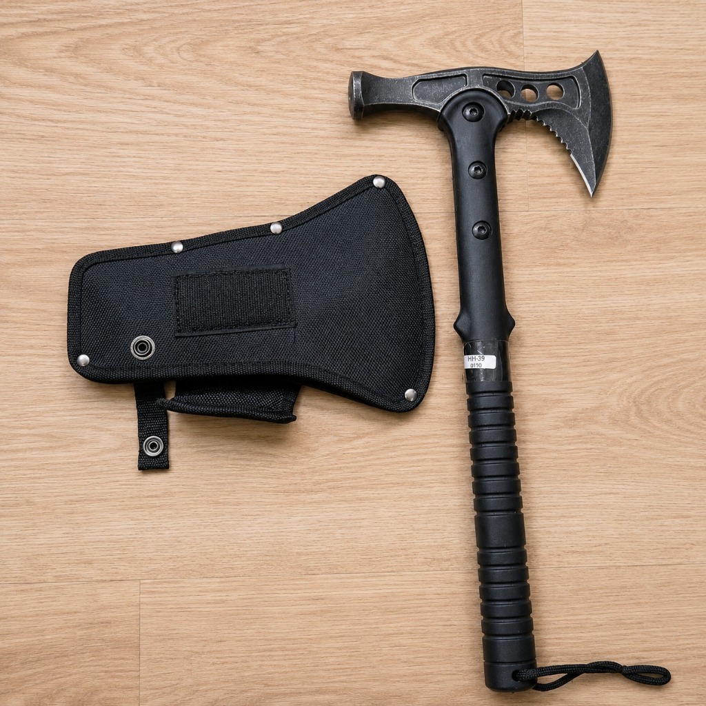 Kapak Tactical Outdoor Survival Axe Multifungsi dengan Sarung Camping Hiking