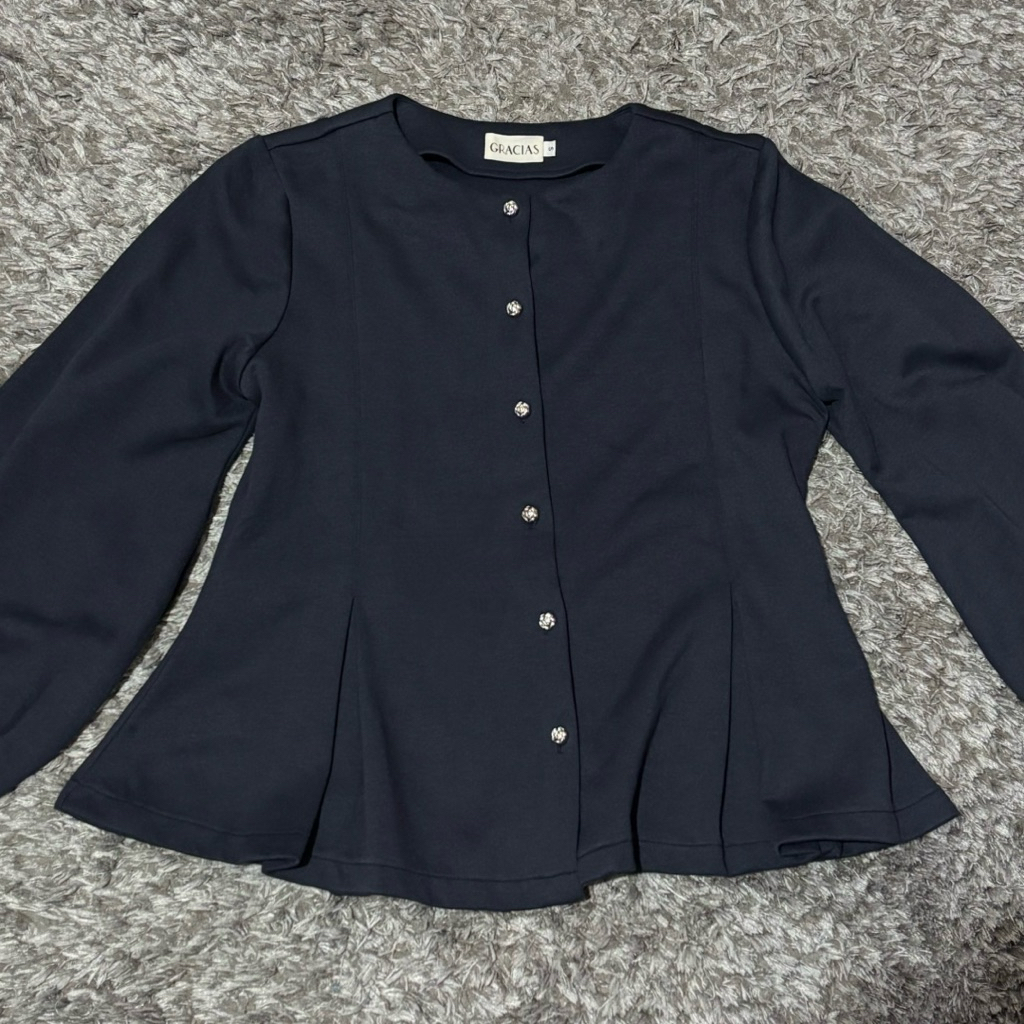 Gracias Label Kea Blouse in Midnight Blue