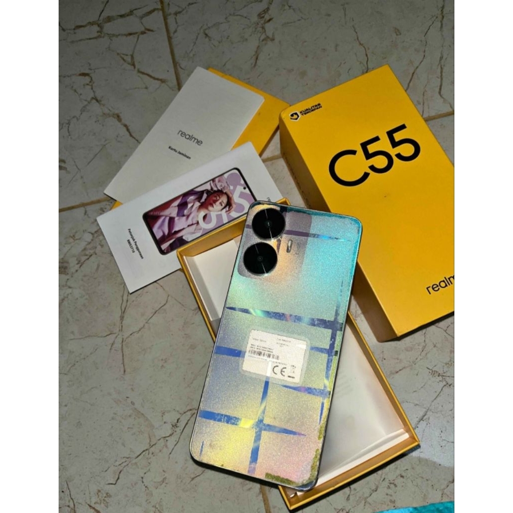 realme c55 ram 8/256gb bekas fullset