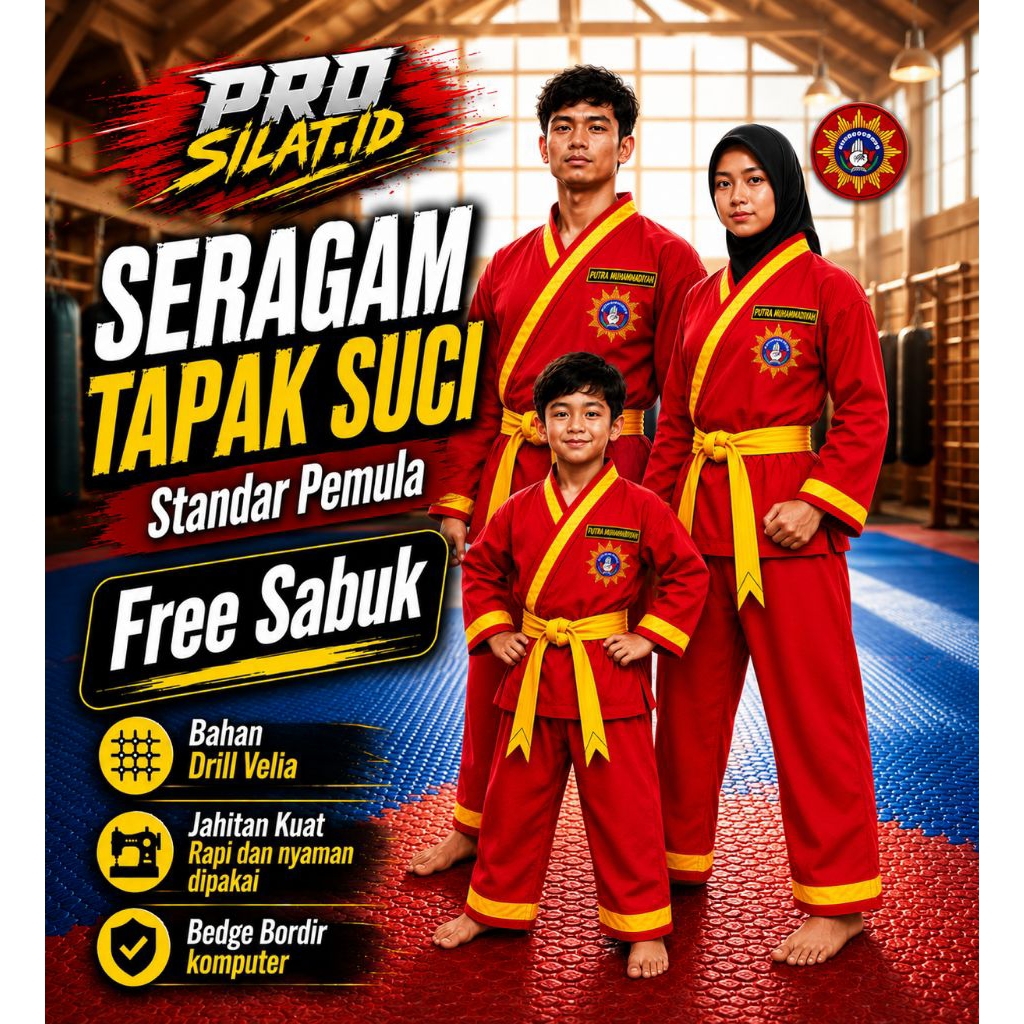 Seragam Tapak Suci Putra Muhamadiyah/Seragam silat Tapak suci Standart Pemula