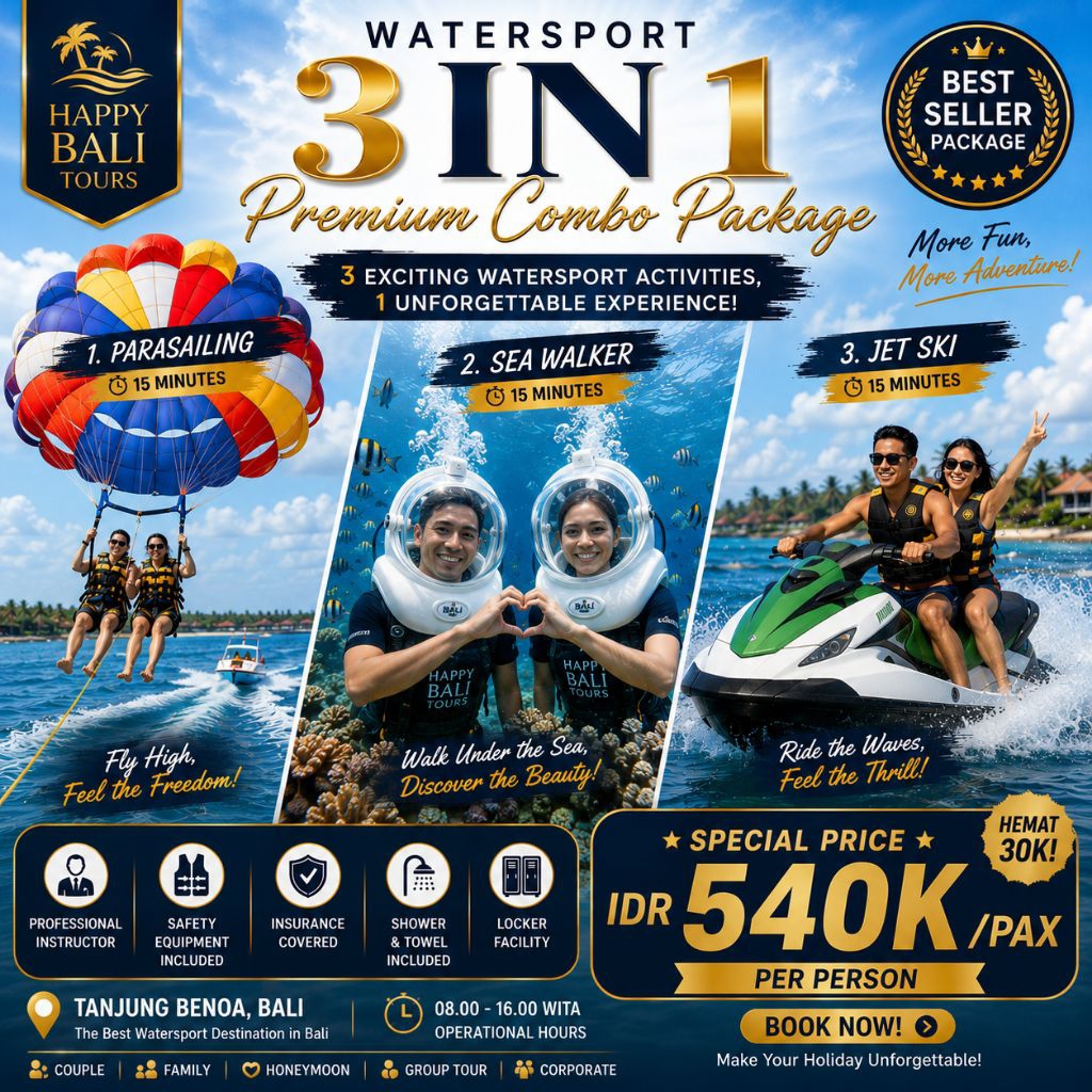 Promo Watersport Bali Parasailing Sea Walker Jet Ski Tanjung Benoa.